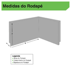 Rodapé Poliestireno  Branco 5x240cm Santa Luzia