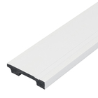 Rodapé Poliestireno B74 Frisado Branco 220x7cm Bellitas