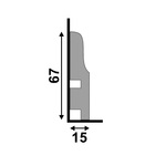 Rodapé Poliestireno Branco 6x15cm Santa Luzia