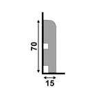 Rodapé Poliestireno Branco 7x15cm Santa Luzia