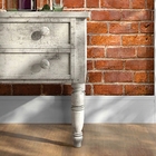 Rodapé Poliestireno Frisado 10x220cm Branco