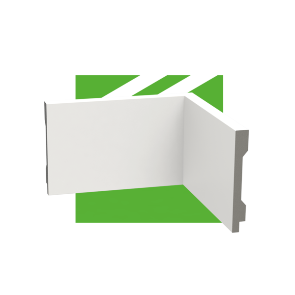 Rodapé Poliestireno Liso 28 metros Altura 10cm Meu Rodapé