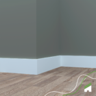 Rodapé Poliestireno Liso 38 metros Altura 10cm Meu Rodapé