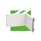 Rodapé Poliestireno Liso 38 metros Altura 10cm Meu Rodapé