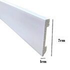 Rodape Poliestireno Liso 7x1x200 Branco - Passa Fio