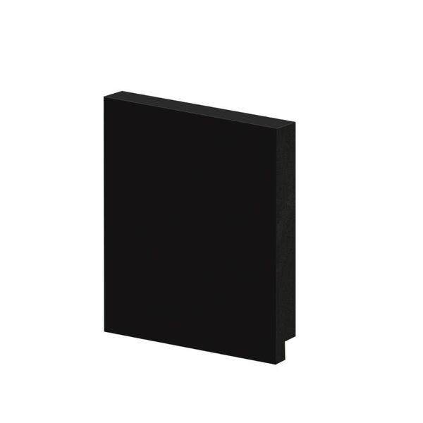 Rodapé Poliestireno Liso Preto 10cm Br 2,40m - Arquitech 50010