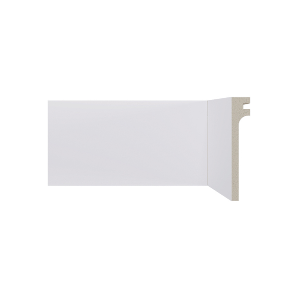 Rodapé Poliestireno Polido Liso Branco 240x11cm Slim Santa Luzia