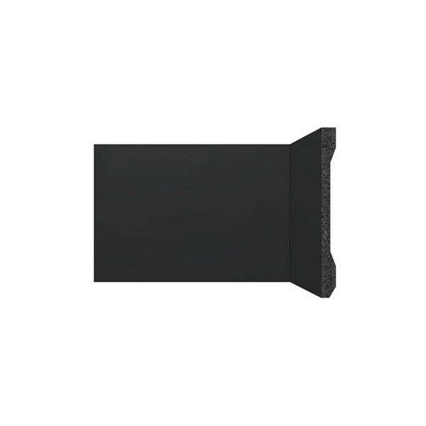 Rodapé Poliestireno Santa Luzia Lev151 Liso Preto 150 X 13mm