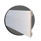Rodape Poliestireno Slim Frisado 10cm Branco 2 Metros
