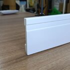 Rodape Poliestireno Slim Frisado 7cm Branco  2 Metros