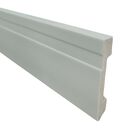 Rodape Poliestireno Slim Frisado 7cm Branco  2 Metros