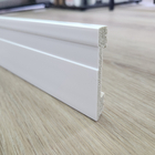 Rodape Poliestireno Slim Frisado 7cm Branco  2 Metros