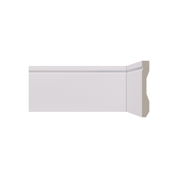 Rodapé Poliestireno Slim Frisado Branco 240x10cm 5 Unidades Artens