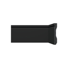 Rodapé Poliestireno Slim Frisado Preto 240x10cm Artens
