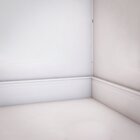 Rodapé Poliestireno Sobrepor Frisado Branco 12cm X 15mm X 2,4