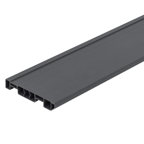 Rodapé PVC Universal Cinza Escuro 240x10cm Permatti