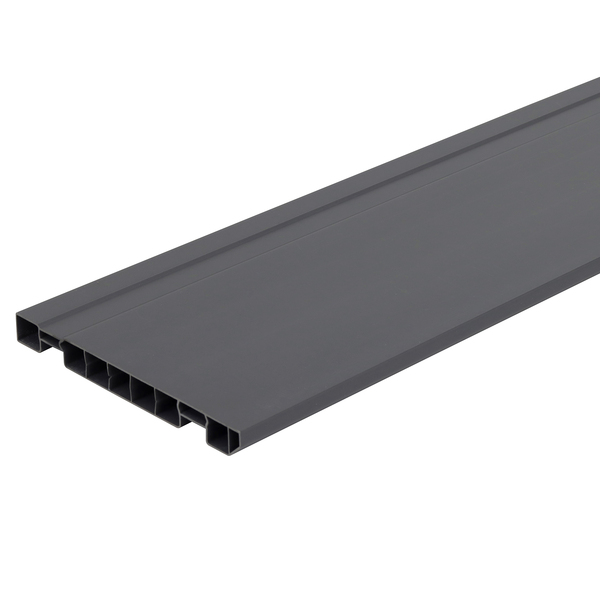 Rodapé PVC Universal Cinza Escuro 240x15cm Permatti