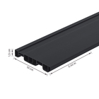 Rodapé PVC Universal Preto 240x10cm Permatti