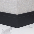 Rodapé PVC Universal Preto 240x15cm Permatti