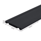 Rodapé PVC Universal Preto 240x15cm Permatti