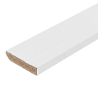 Rodapé de MDF Comum Frisado Revestido Branco 2,40x7x1,5 Moldurama