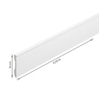 Rodapé Slim Frisado Branco 240x10cm