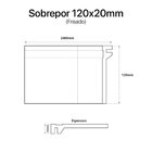 Rodapé Sobrepor De Poliestireno Frisado 12cmx15mmx2,40m Pixre