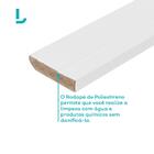 Rodapé Tech Frisado 240x7cm Branco - Biancogres