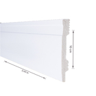 Rodapé Universal Poliestireno Frisado 10x240cm Moldurama