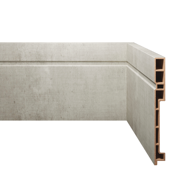 Rodapé com Friso WPC 21 Acqua New 15x240x1,5cm Eucatex