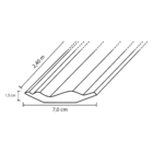 Rodateto de MDF Ultra Branco Premium 7x240cm Artens