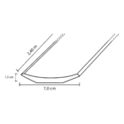 Rodateto de MDF Ultra Branco Premium 7x240cm Artens