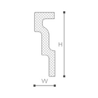Rodateto De Poliestireno 12cm X 30mm Liso 2,0 Metro Linear -