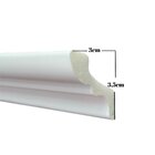 Rodateto De Poliestireno 3,5x3x240cm Branco - Arquitech