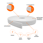 Rodateto Eva Autocolante 5cm Rt34 10 Metros Meurodapé
