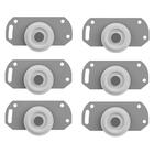 Rodinha Roldana Porta De Correr Kit C/ 6 Und + Parafusos