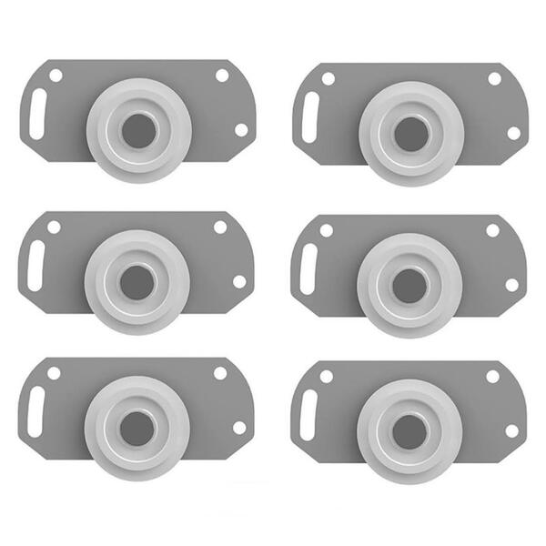 Rodinha Roldana Porta De Correr Kit C/ 6 Und + Parafusos