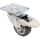 Rodízio 2" (50mm) Giratório Placa 46x66 Com Freio, Roda 210 B