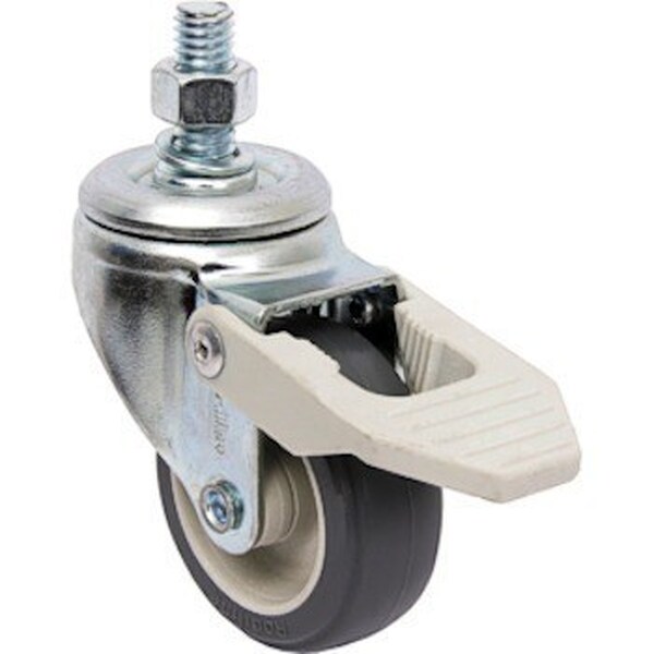 Rodízio 2" (50mm) Giratório Rosca 3/8 Com Freio, Roda 210 Bp