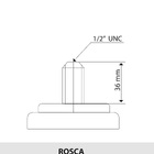 Rodízio 3'' (75mm) Fixo Rosca 1/2, Roda 312 Bp Pvc - Rodiline