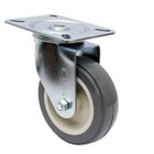 Rodízio 4'' (100mm) Giratório Placa 80x105, Roda 412 Bp Pvc -