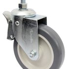 Rodízio 5'' (130mm) Giratório Rosca 1/2 Com Freio, Roda 512 B