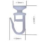 Rodizio Clips Branco 1x1x22cm 25 Unidades