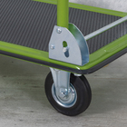 Rodízio para Móveis com Chapa 100kg Borracha sem Freio Fixo 127mm Preto 1 peça