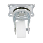 Rodízio para Móveis com Chapa 10kg Plástico sem Freio Giratório 25mm Branco