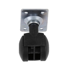 Rodízio para Móveis com Chapa 15kg sem Freio Giratório 30mm Preto