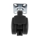 Rodízio para Móveis com Chapa 20kg Plástico com Freio Giratório 38mm Preto