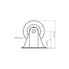 Rodízio para Móveis com Chapa 25kg Plástico sem Freio Fixo 50mm Incolor 1 peça
