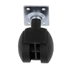 Rodízio para Móveis com Chapa 25kg sem Freio Giratório 38mm Preto