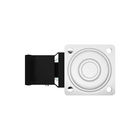 Rodízio com Chapa 35kg Silicone com Freio 35mm Incolor 4 peças